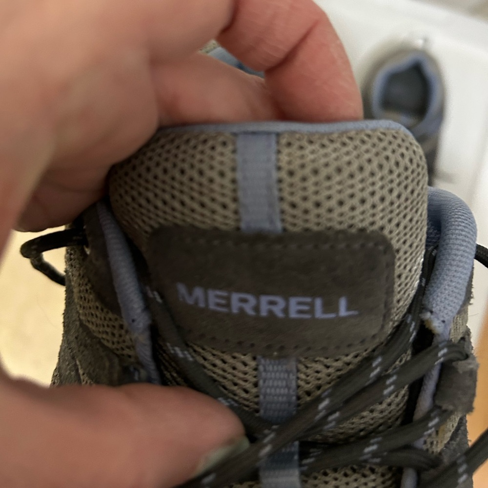 Merrell Women’s Gray and Light Blue Trail Sneakers